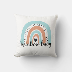Cojín Decorativo Rainbow Baby Heart Blue Peach