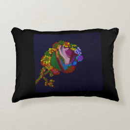 Cojín Decorativo Rainbow Colored Floral Accent Pillow