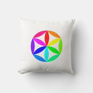 Cojín Decorativo Rainbow Kaleidoscope Throw Pillow