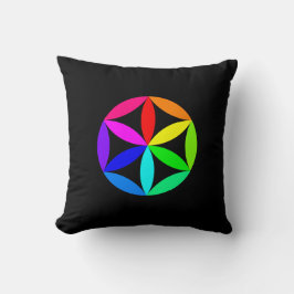 Cojín Decorativo Rainbow Kaleidoscope Throw Pillow