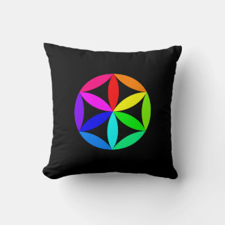 Cojín Decorativo Rainbow Kaleidoscope Throw Pillow