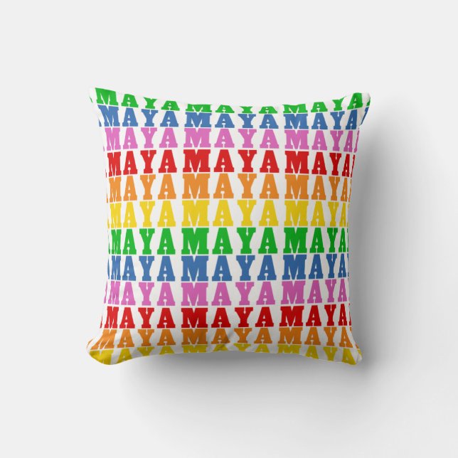 Cojín Decorativo Rainbow Maya (Anverso)