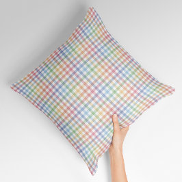 Cojín Decorativo Rainbow pastel plaid lindo primavera ginebra