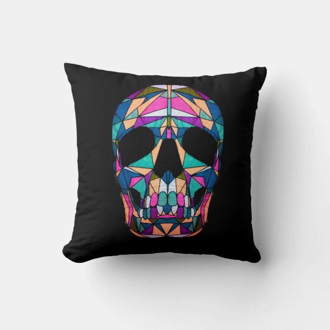 Cojín Decorativo Rainbow Skull Pillow (Anverso)