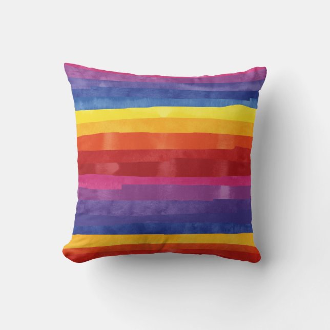 Cojín Decorativo Rainbow Stripes (Anverso)