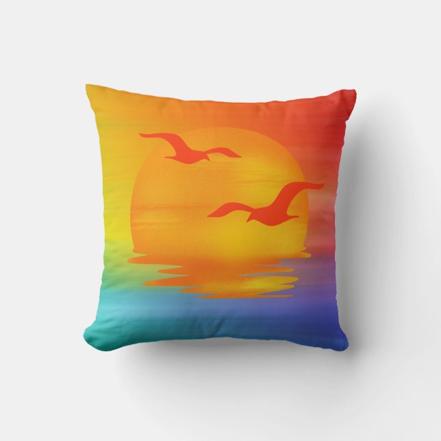 Cojín Decorativo Rainbow Sunrise Tote (Anverso)