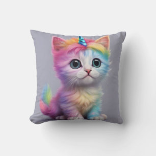 Cojín Decorativo Rainbow Unicorn Kitten