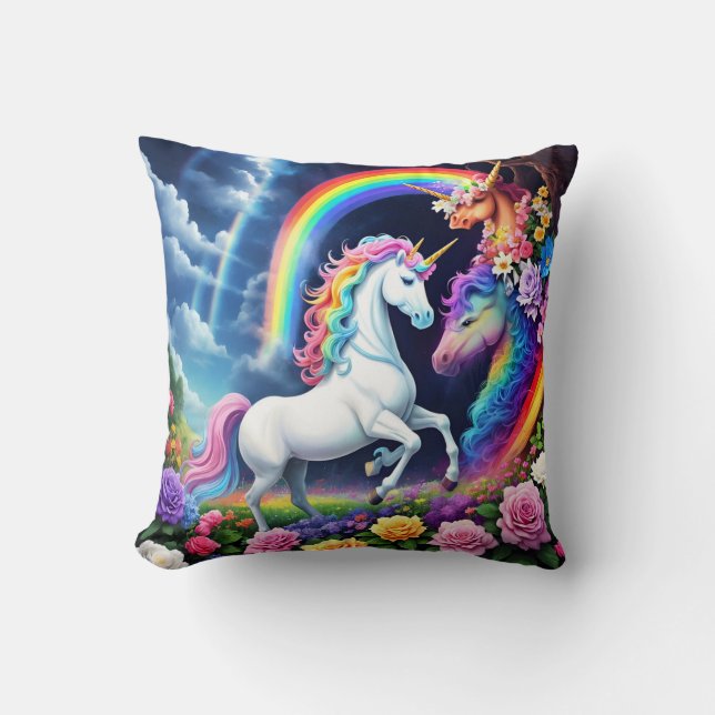 Cojín Decorativo Rainbow Unicorn One (Anverso)