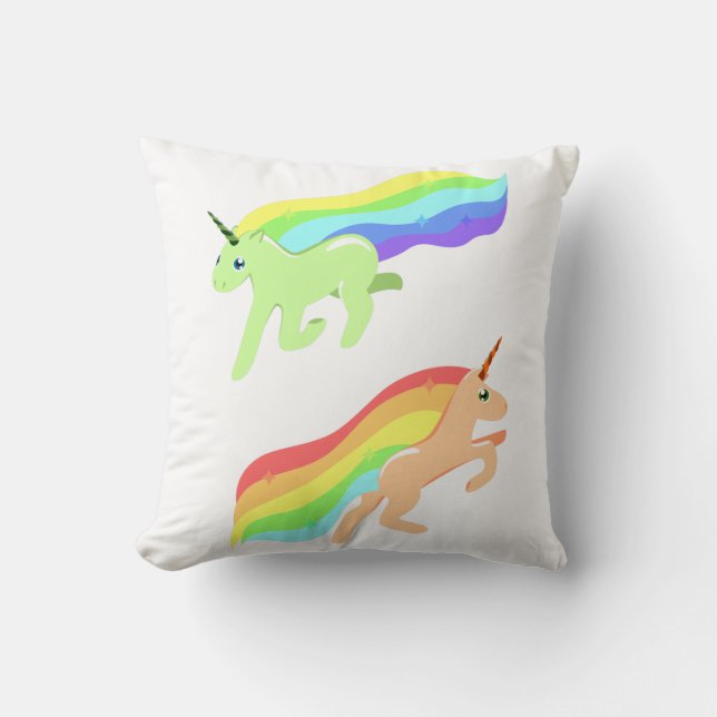 Cojín Decorativo Rainbow Unicorns (Anverso)