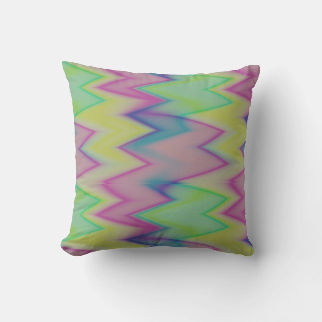 Cojín Decorativo Rainbow Zigzags (Anverso)