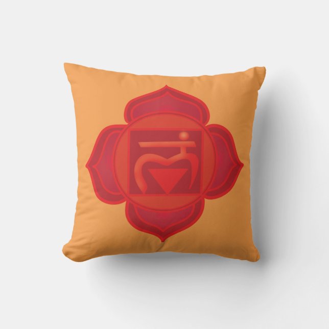 Cojín Decorativo Raíz Muladhara chakra Cushion de lanzamiento 41 cm (Anverso)