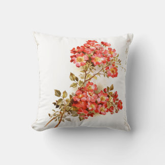 Cojín Decorativo Rama con personalizado de flores rosa