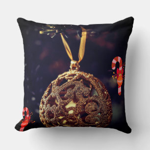 Cojín Decorativo Rama de árbol de Navidad con decoración de mármol
