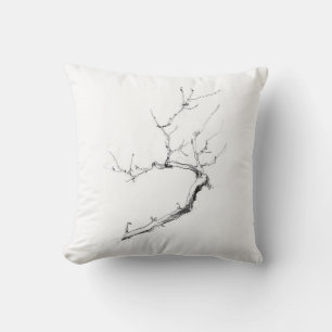 Cojín Decorativo Rama de árbol delgado minimalista