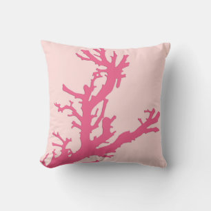 Cojín Decorativo Rama de coral - tonos rosa