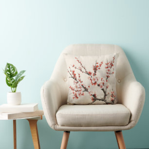 Cojín Decorativo Rama de flor en flor de primavera