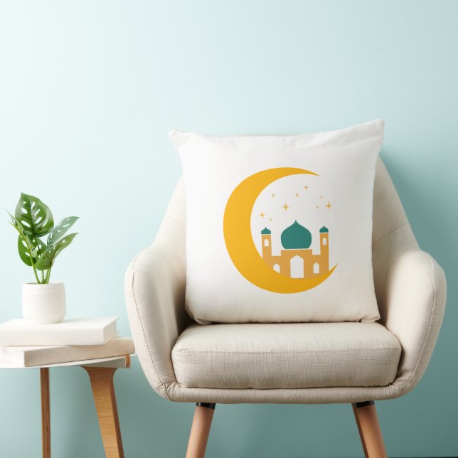 Cojín Decorativo Ramadan Crescent Moon Mosque Pillow (Silla)