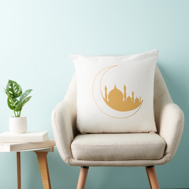Cojín Decorativo Ramadan Golden Mosque Crescent Pillow (Silla)