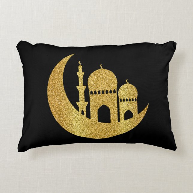 Cojín Decorativo Ramadan Kareem Golden Helal (Anverso)