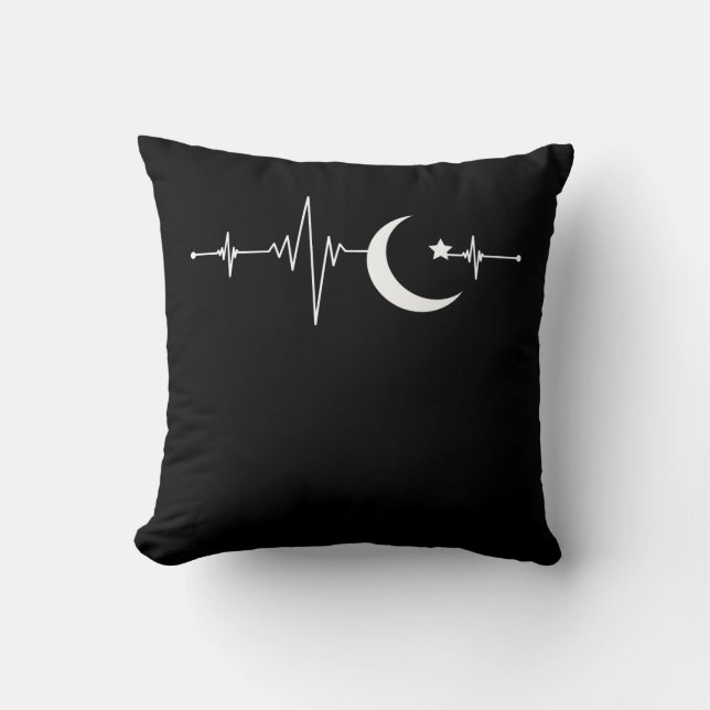 Cojín Decorativo Ramadán Luna Islam latir musulmán creciente (Anverso)