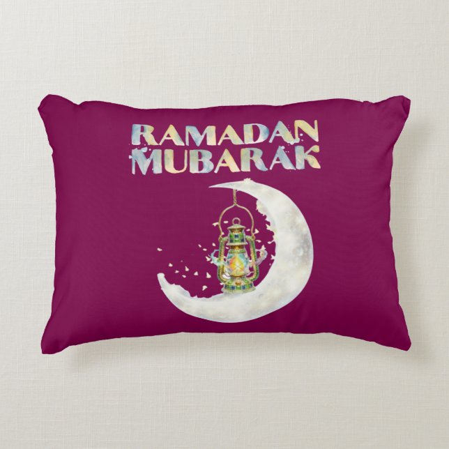 Cojín Decorativo Ramadan Mubarak (Anverso)