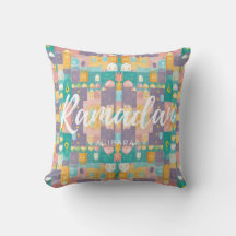 Ramadan Mubarak Pastel Colores Cushion