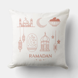 Cojín Decorativo Ramadan Pillow – Crescent Moon, Mosque & Dates