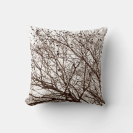 Cojín Decorativo Ramas de Brown en blanco