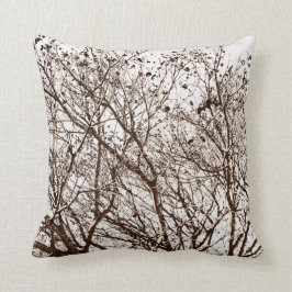 Cojín Decorativo Ramas de Brown en blanco