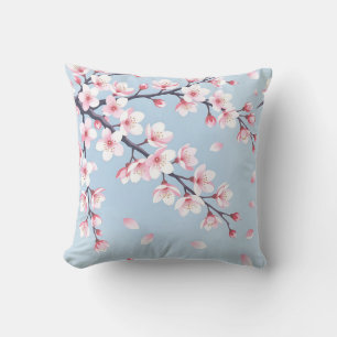 Cojín Decorativo Ramas de Flor de Cerezo Patrón Sereno