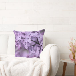 Cojín Decorativo Ramas de flores de lila púrpura
