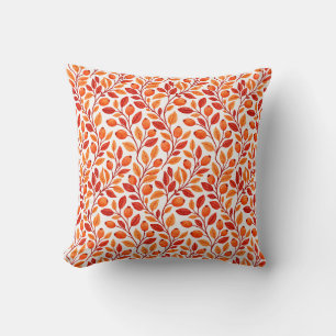 Cojín Decorativo Ramas de Hojas de Otoño Patrón Botánico