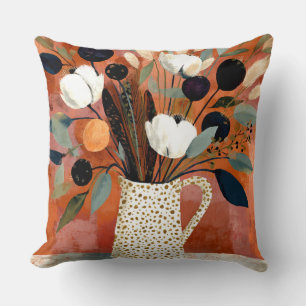 Cojín Decorativo Ramas de otoño oscuro salpicadas de jarra