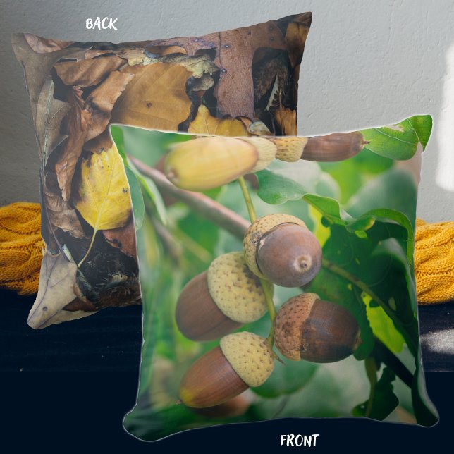 Cojín Decorativo Ramas de roble con bellotas (Subido por el creador)
