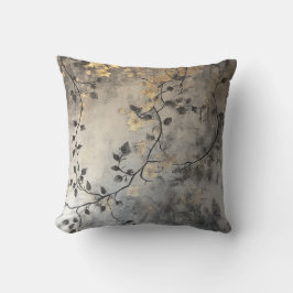 Cojín Decorativo Ramas Gold Leaf en gris