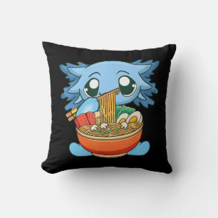 Cojín Decorativo Ramen Axolotl Kawaii Anime Chica de regalo de comi