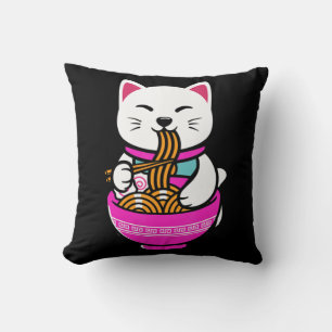 Cojín Decorativo Ramen Cat Anime Neko Gift Kawaii
