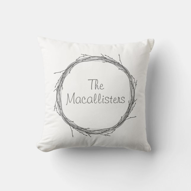 Cojín Decorativo Ramitas y vides (Anverso)