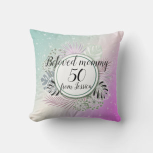 Cojín Decorativo Ramo botánico tropical personalizado