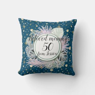 Cojín Decorativo Ramo botánico tropical personalizado