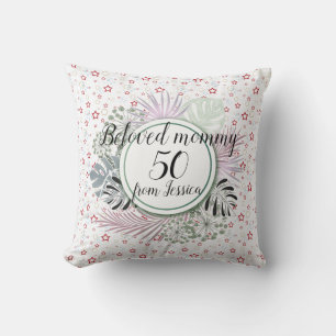 Cojín Decorativo Ramo botánico tropical personalizado