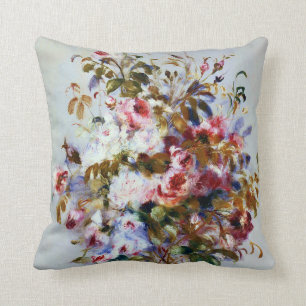 Cojín Decorativo Ramo color de rosa hermoso de Renoir
