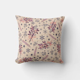 Cojín Decorativo Ramo de acebo de Navidad - Beige Crema