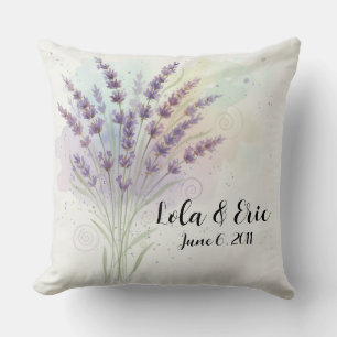 Cojín Decorativo Ramo de Flores de Lavanda Aniversario