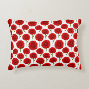 Cojín Decorativo Ramo de Gerbera Daisy Roja