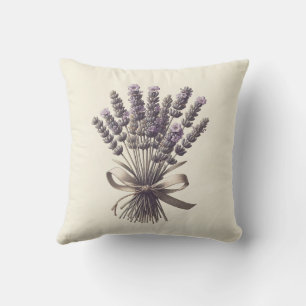 Cojín Decorativo Ramo de lavanda vintage planta de botánica de herb