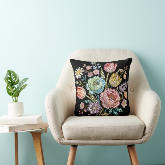 Cojín Decorativo Ramo de primavera brillante (Silla)