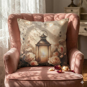 Cojín Decorativo Ramo de rosas con resplandor de linterna