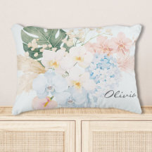 Ramo Floral de Flores Tropicales de Acuarela con M