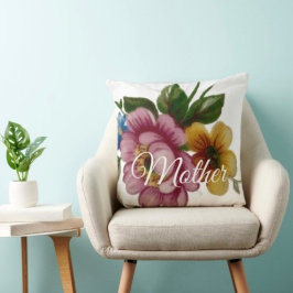 Cojín Decorativo Ramo Floral de Taza de Té